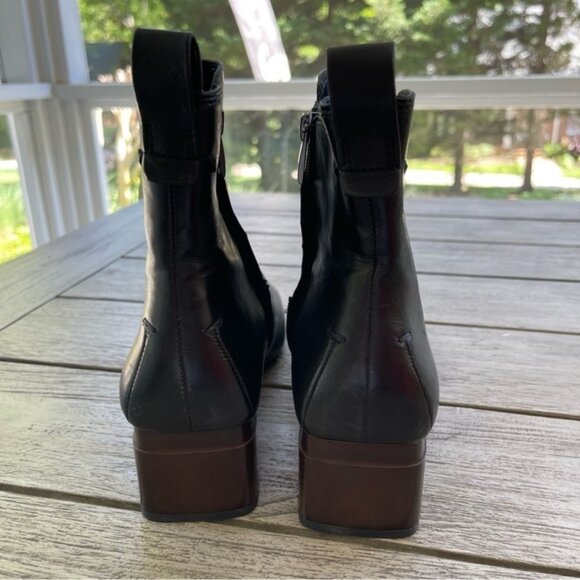 Franco Sarto Waxton Black Leather Boots Womens Size 11 - Picture 4 of 6
